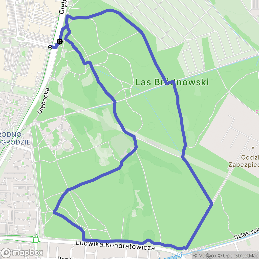 Warszawa: mapa trasy - Poland
