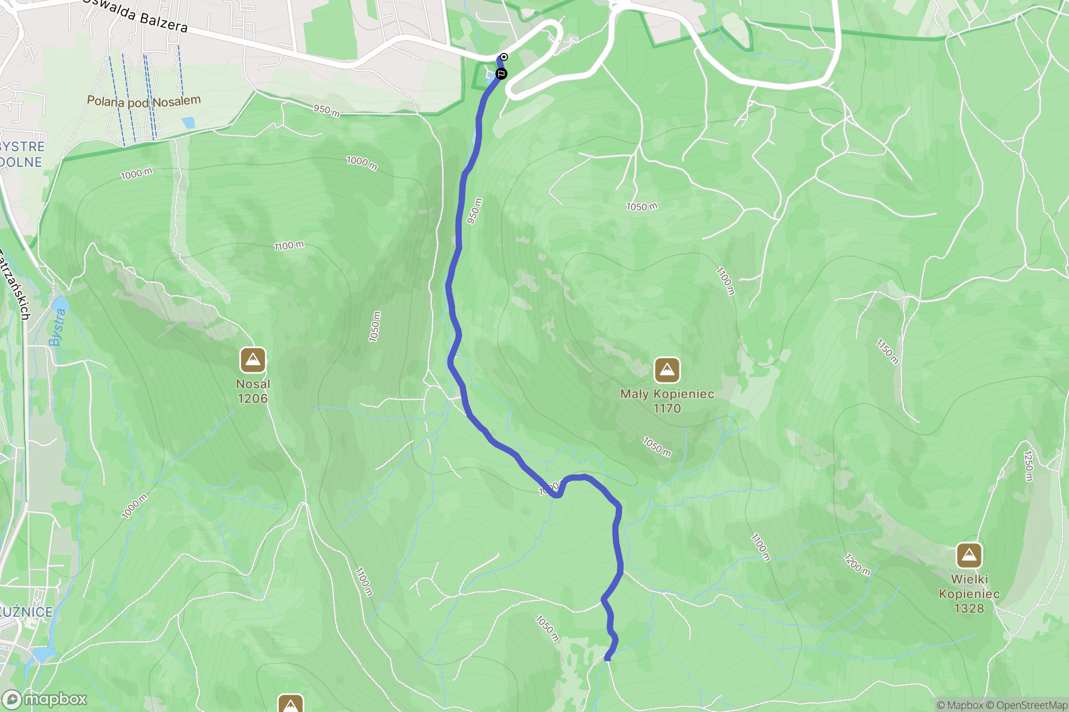 Zakopane: mapa trasy - Poland