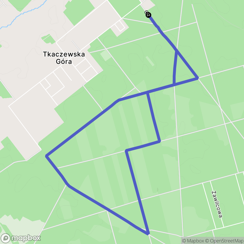Tkaczewska Góra: mapa trasy - Poland