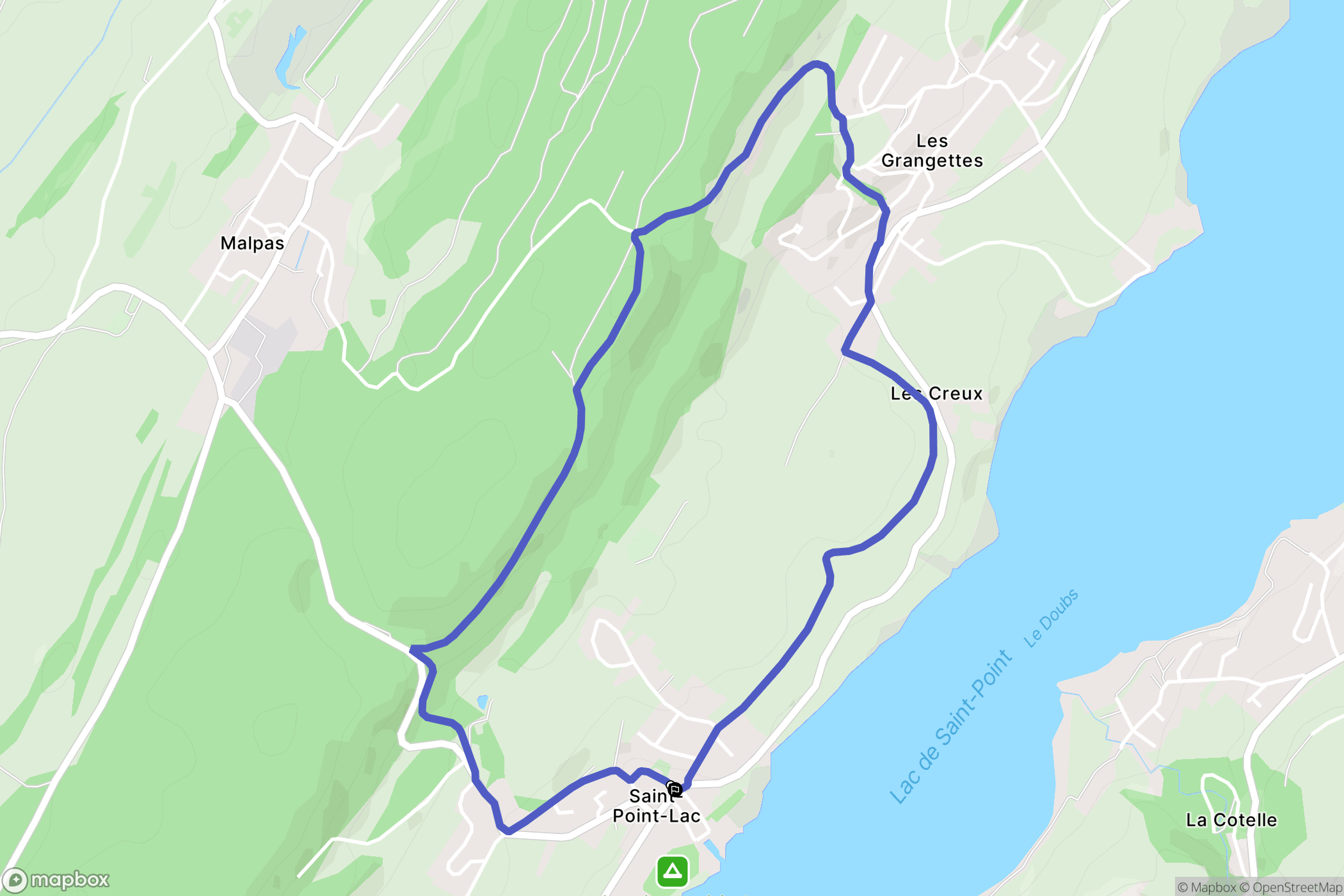 Saint-Point-Lac : carte du parcours de randonnée - France