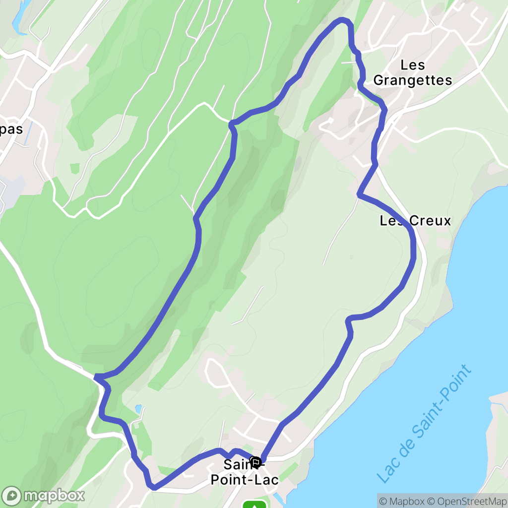 Saint-Point-Lac : carte du parcours de randonnée - France
