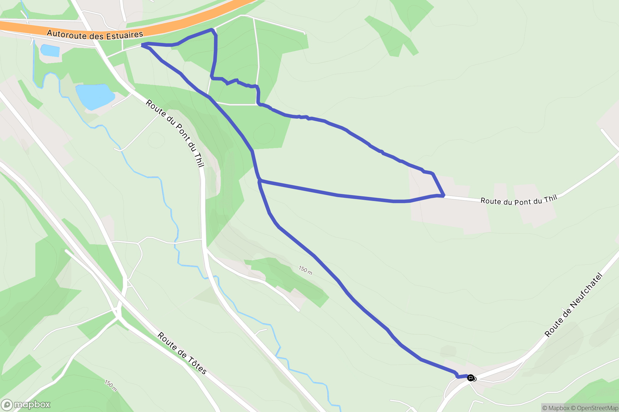 Saint-Martin-Osmonville : carte du parcours de randonnée - France