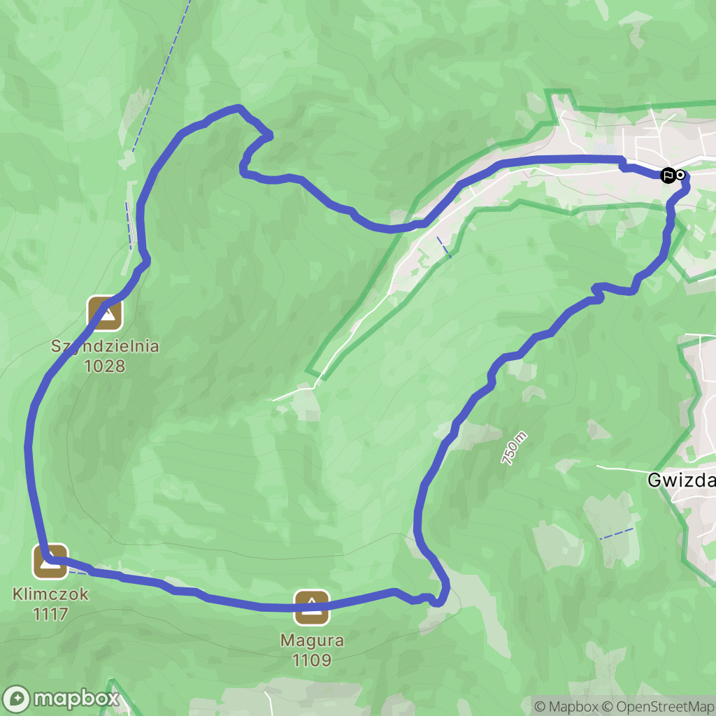 Bystra: mapa trasy - Poland