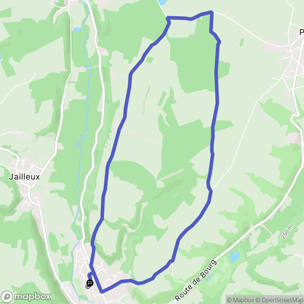 Montluel : carte du parcours de randonnée - France