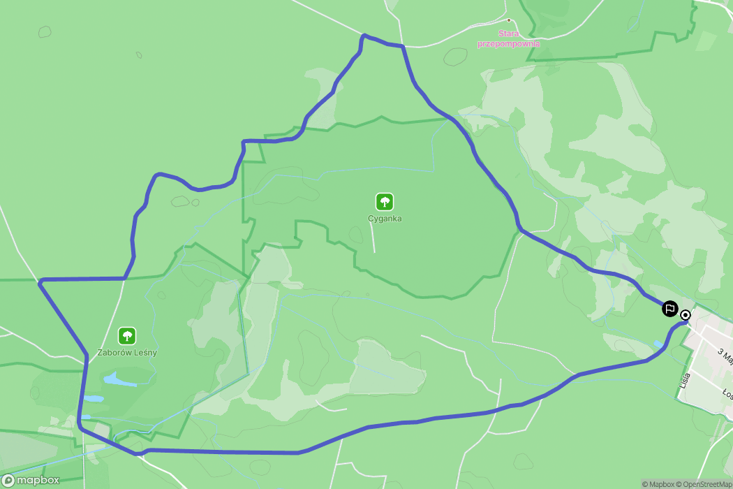 Truskaw: mapa trasy - Poland