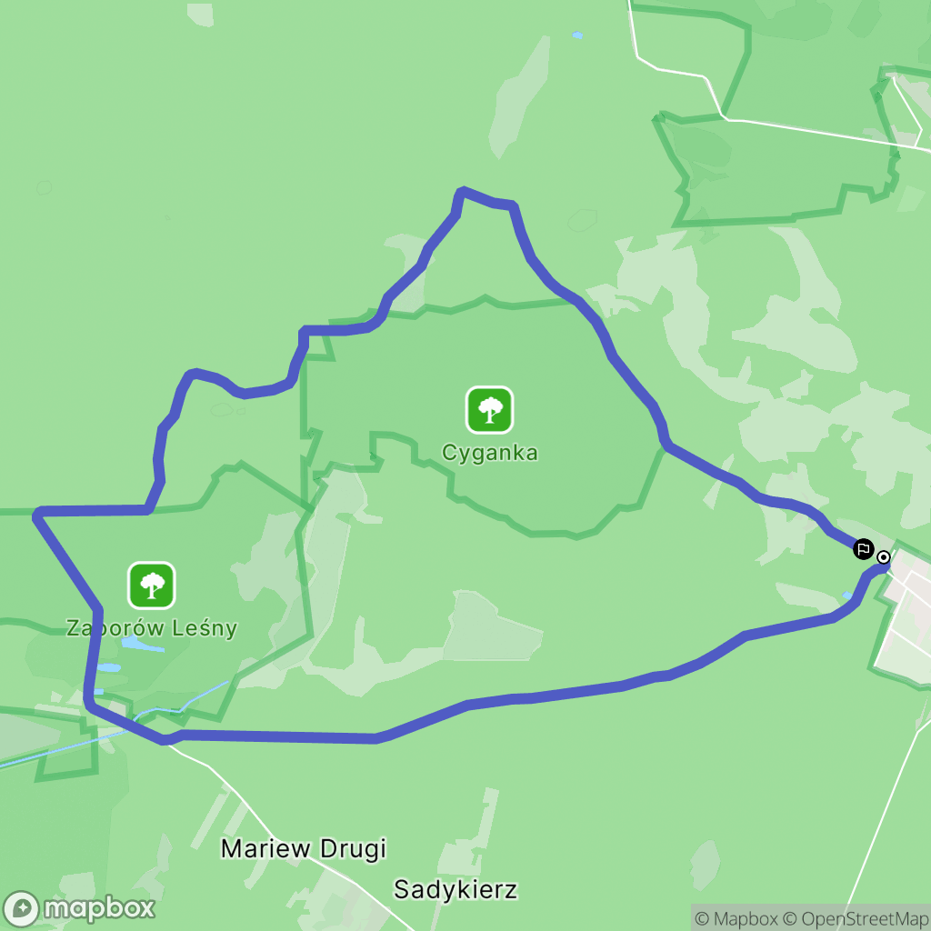 Truskaw: mapa trasy - Poland