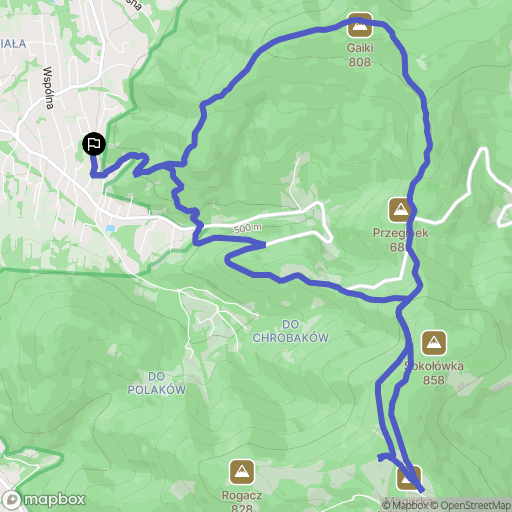 Bielsko-Biała: mapa trasy - Poland
