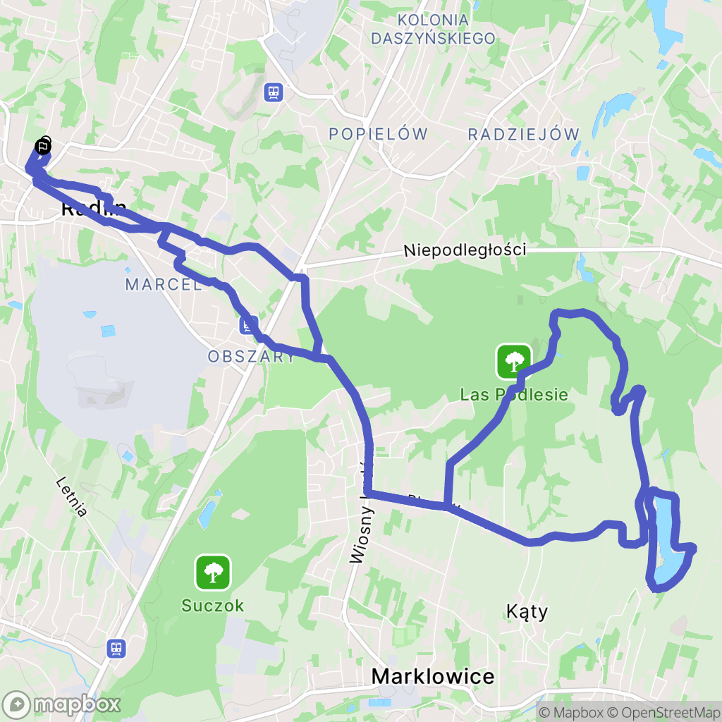 Radlin: mapa trasy - Poland