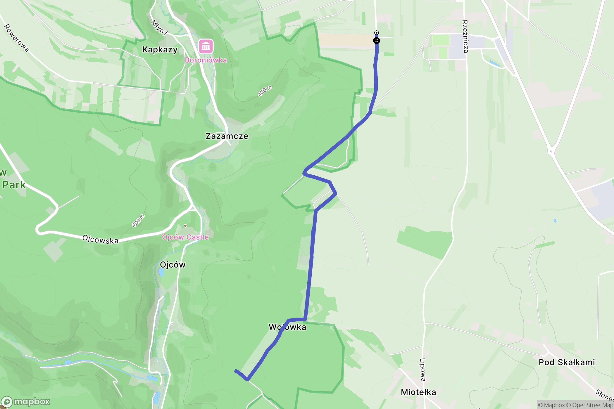 Skała: mapa trasy - Poland