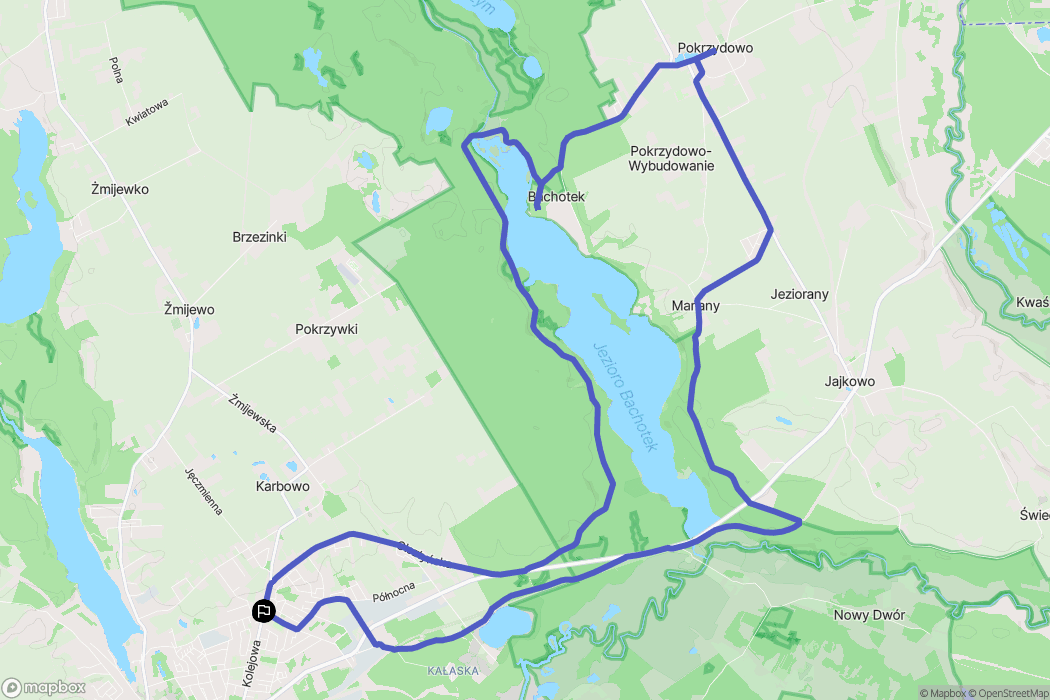 Brodnica: mapa trasy - Poland