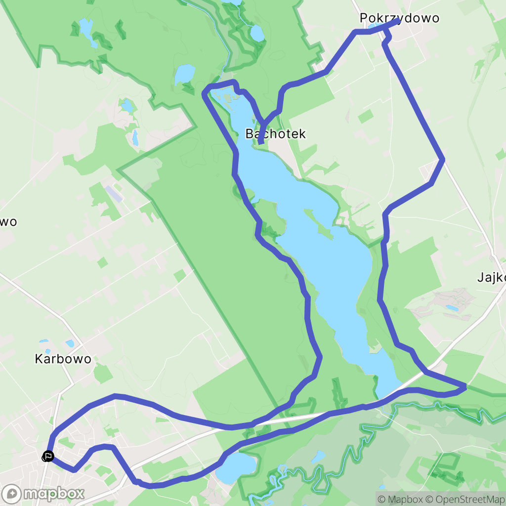 Brodnica: mapa trasy - Poland