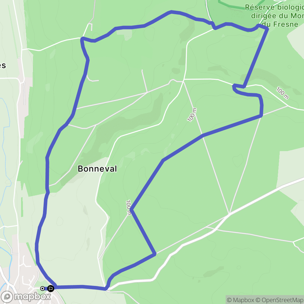 Charleval : carte du parcours de randonnée - France