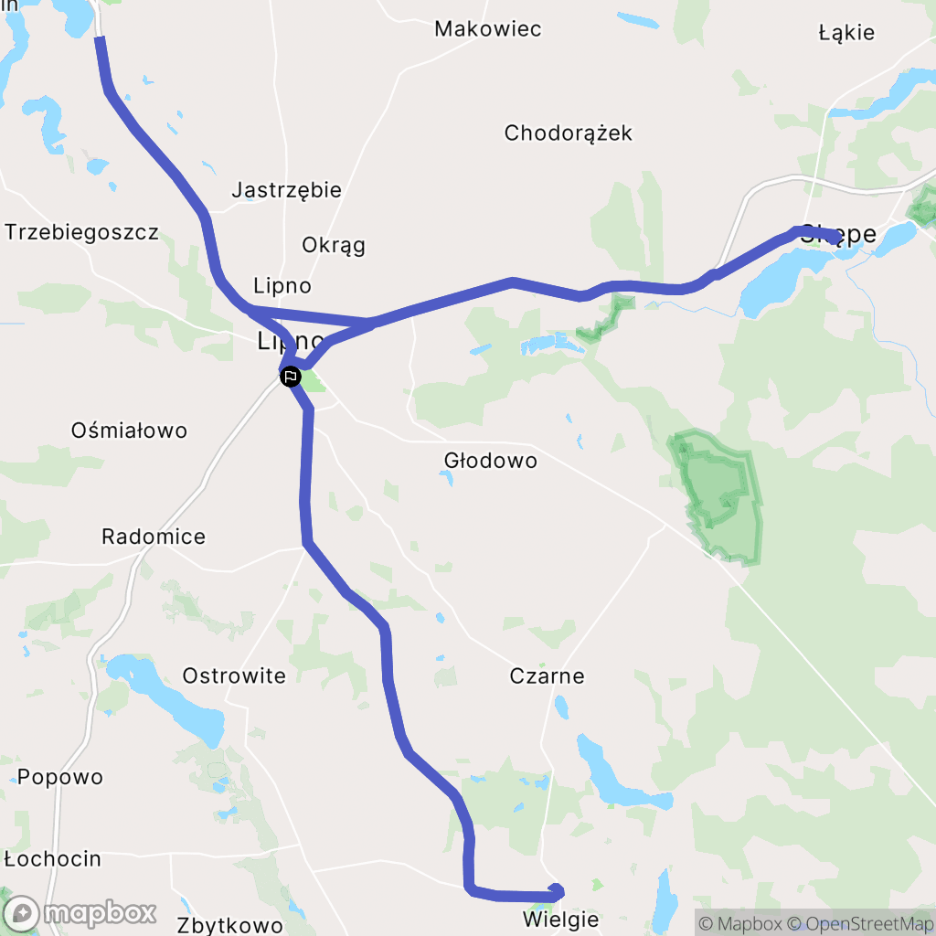 Lipno: mapa trasy - Poland
