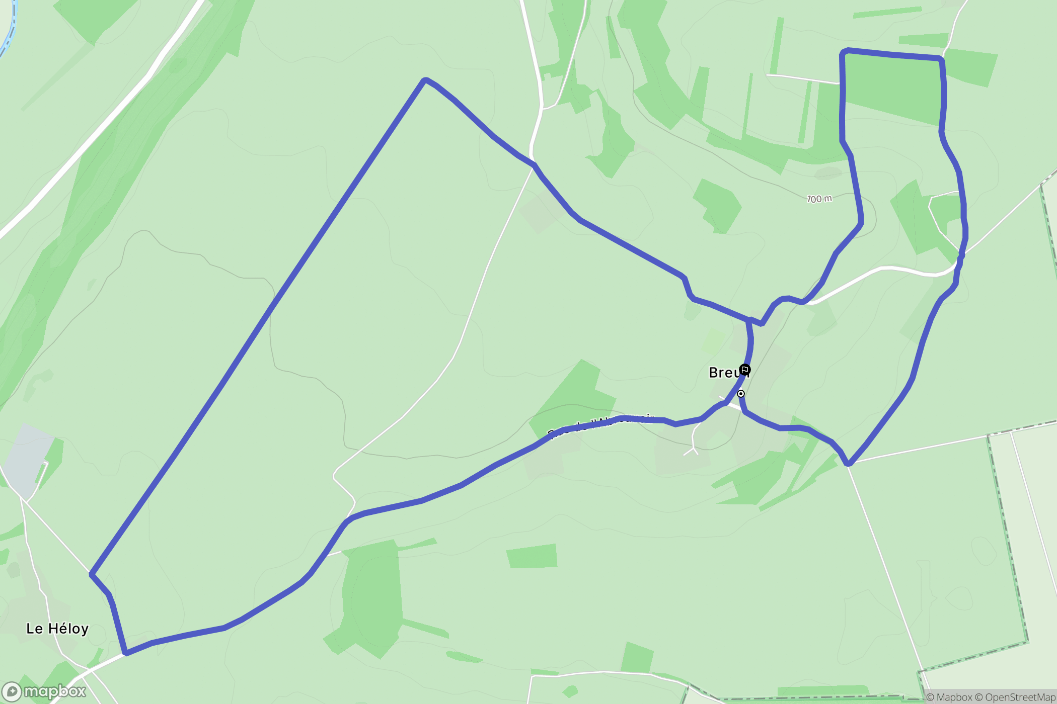 Saint-Clair-sur-Epte : carte du parcours de randonnée - France