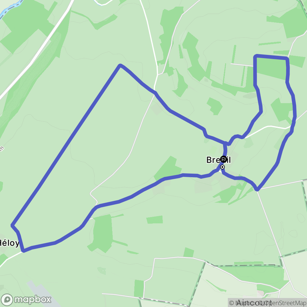 Saint-Clair-sur-Epte : carte du parcours de randonnée - France
