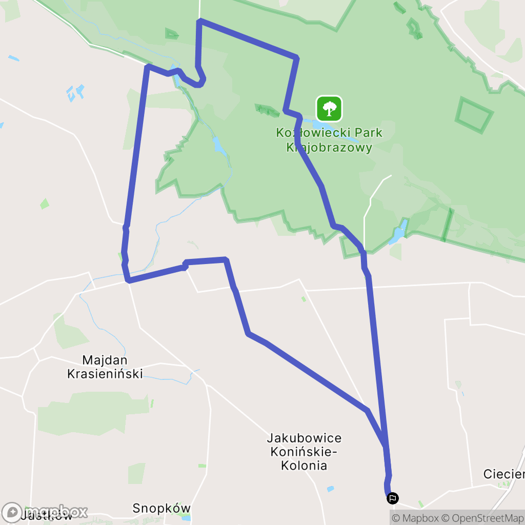 Dys: mapa trasy - Poland