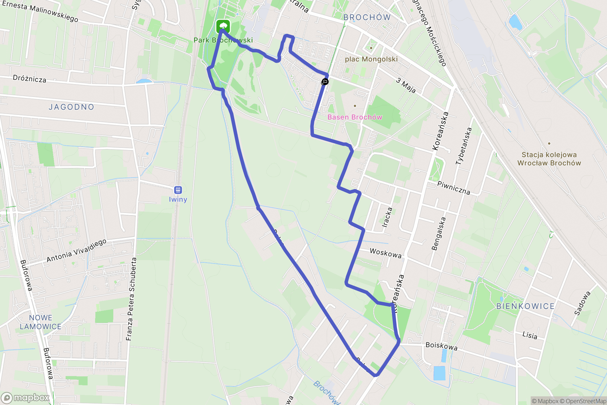 Wrocław: mapa trasy - Poland