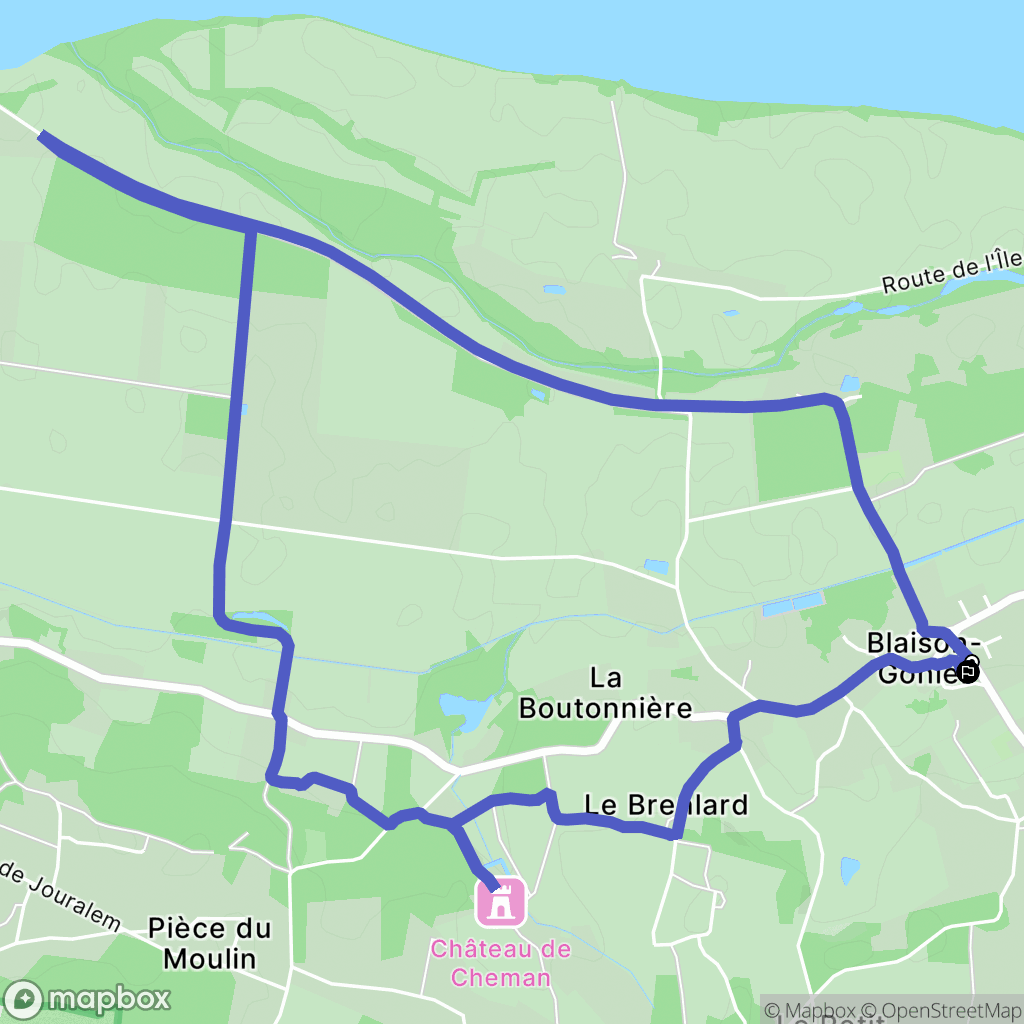 Blaison-Saint-Sulpice : carte du parcours de randonnée - France