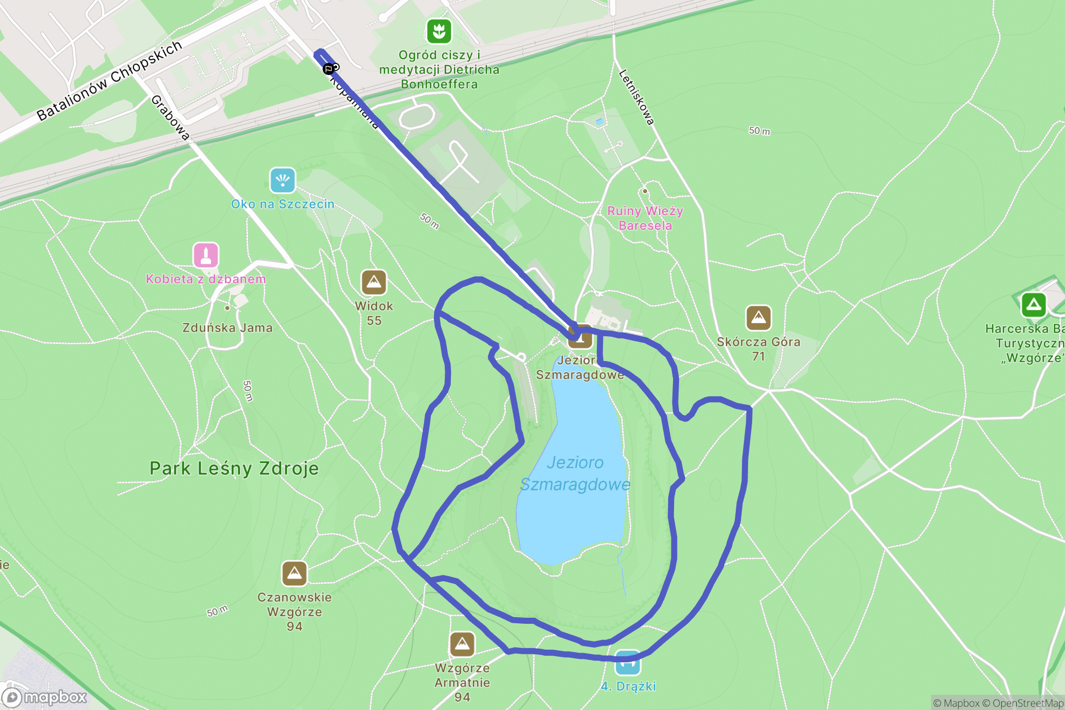 Szczecin: mapa trasy - Poland