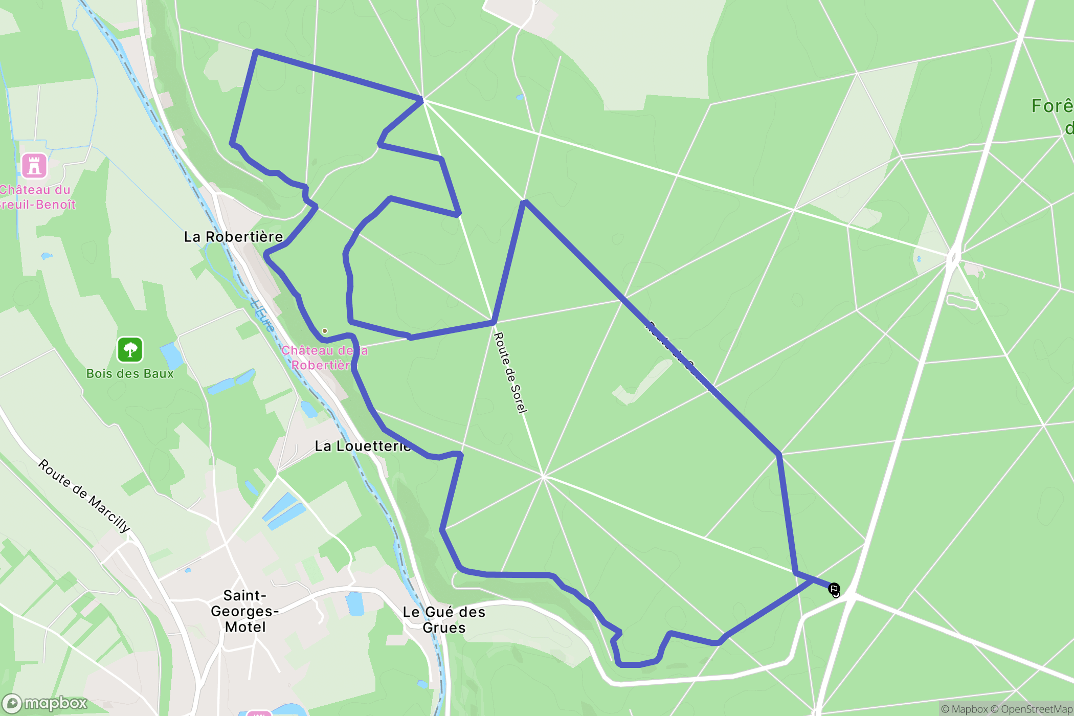 Abondant : carte du parcours de randonnée - France