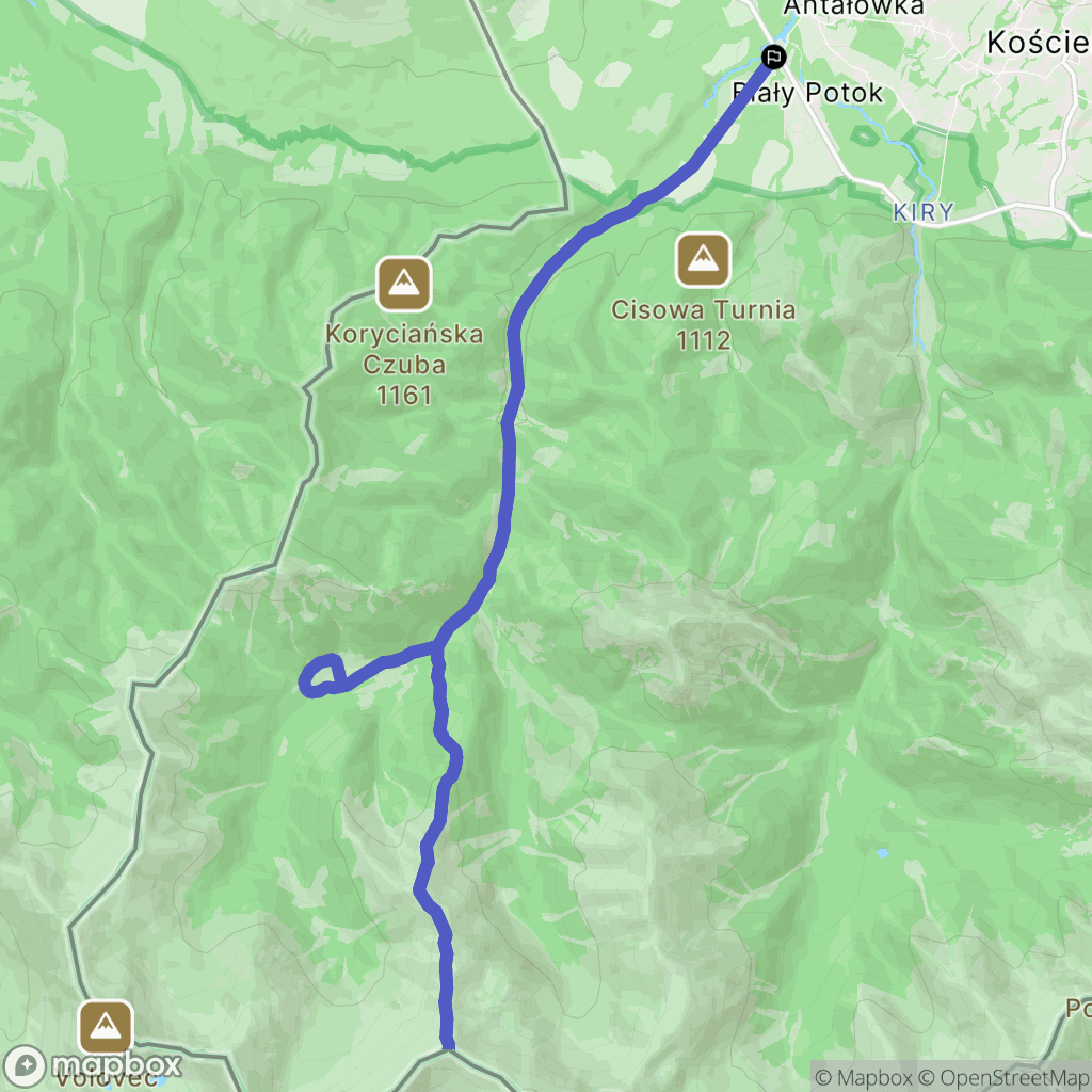 Witów: mapa trasy - Poland
