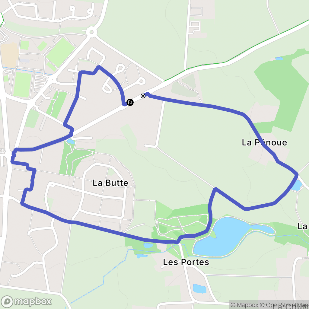 Petit-Mars : carte du parcours de randonnée - France