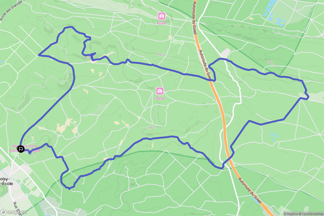 Noisy-sur-École : carte du parcours de randonnée - France