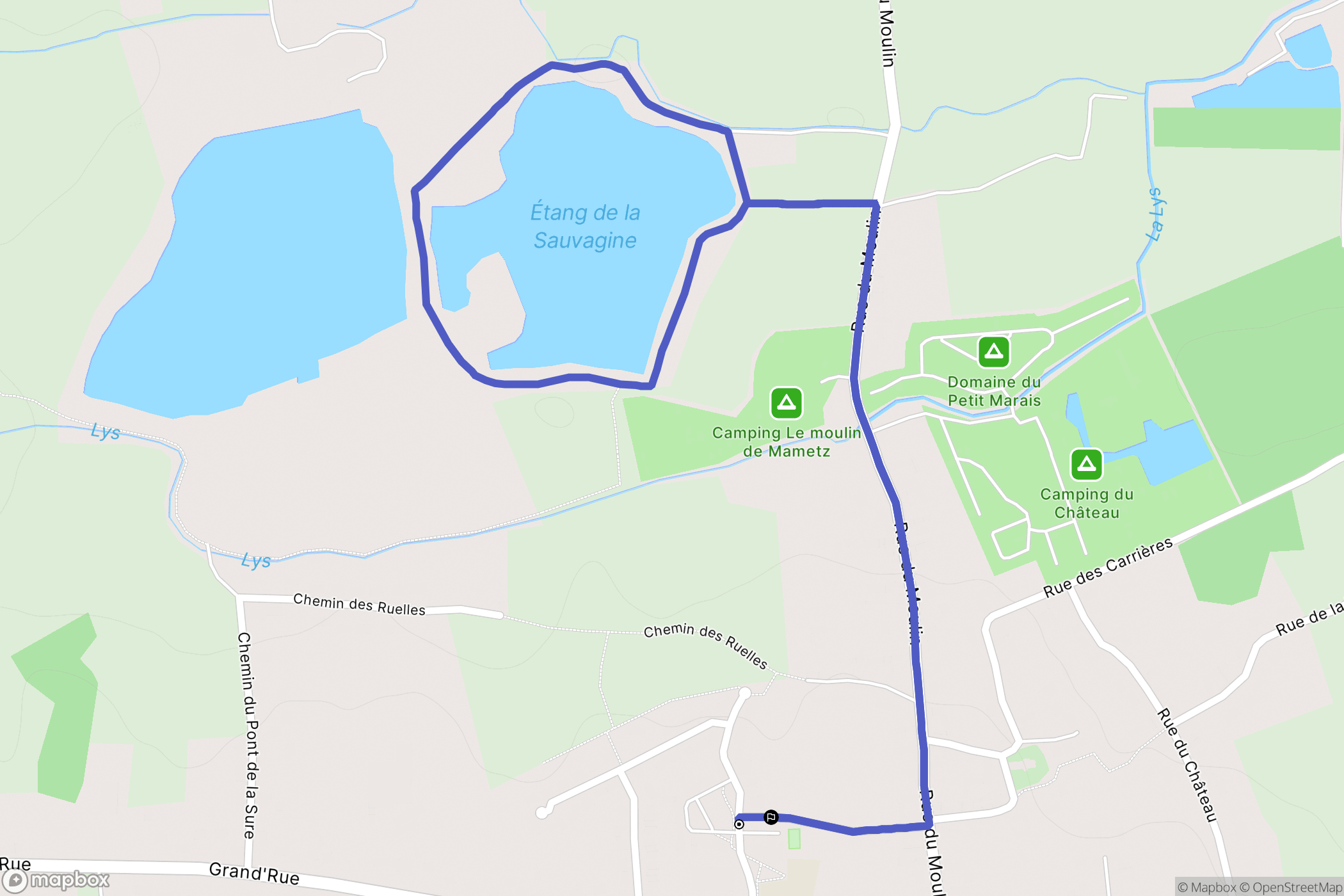 Mametz : carte du parcours de randonnée - France