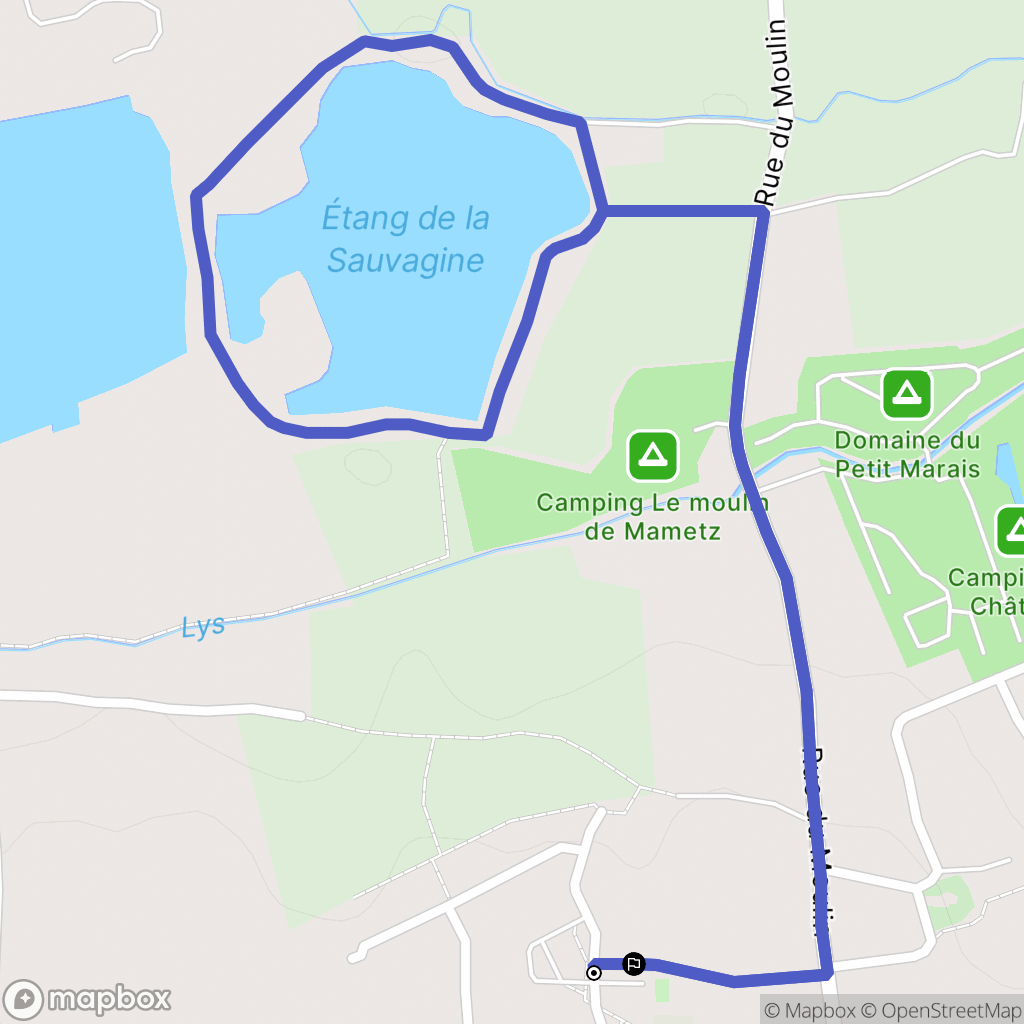 Mametz : carte du parcours de randonnée - France