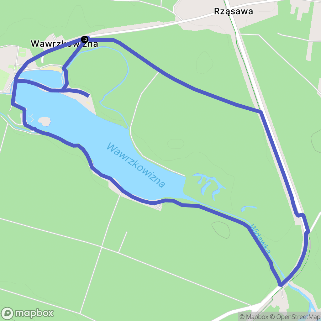 Wawrzkowizna: mapa trasy - Poland