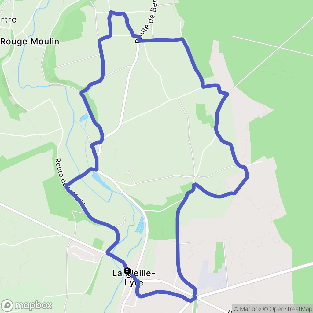 La Vieille-Lyre : carte du parcours de randonnée - France