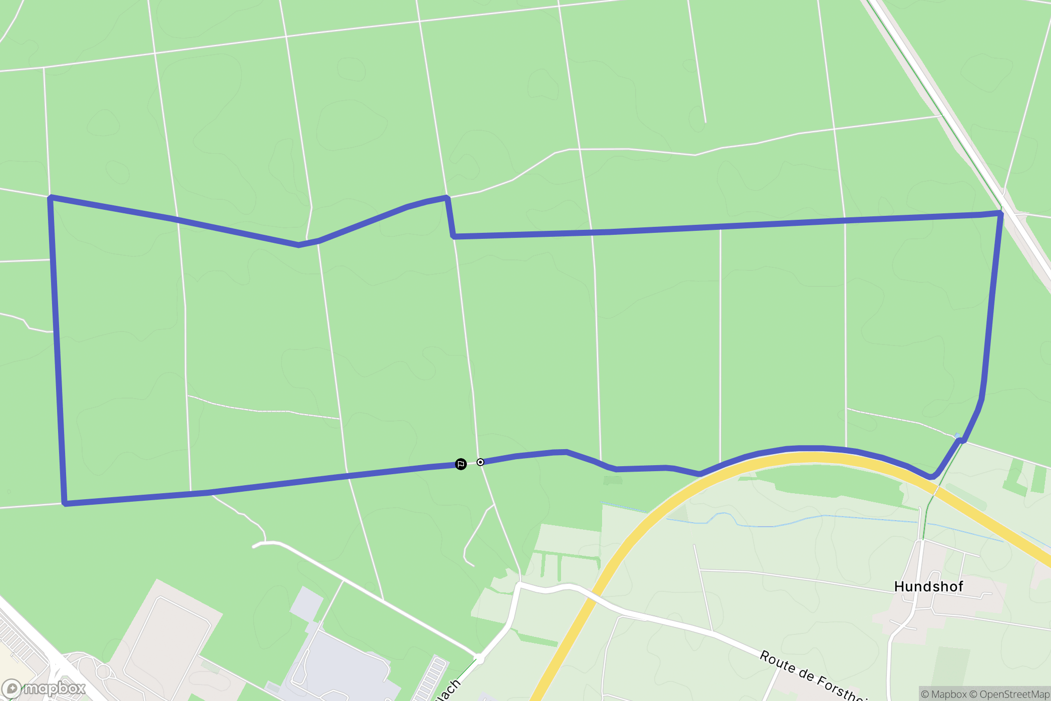 Haguenau : carte du parcours de randonnée - France