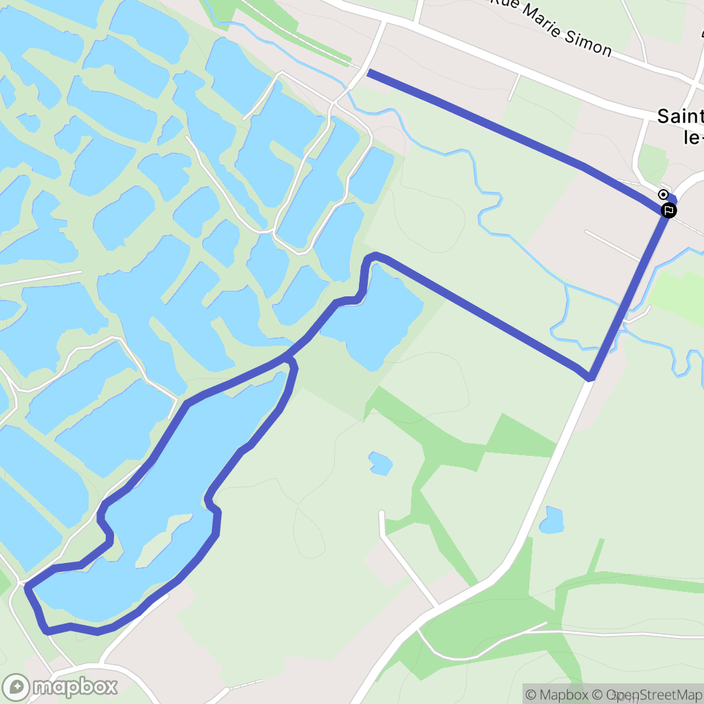 Saint-Aubin-le-Cauf : carte du parcours de randonnée - France