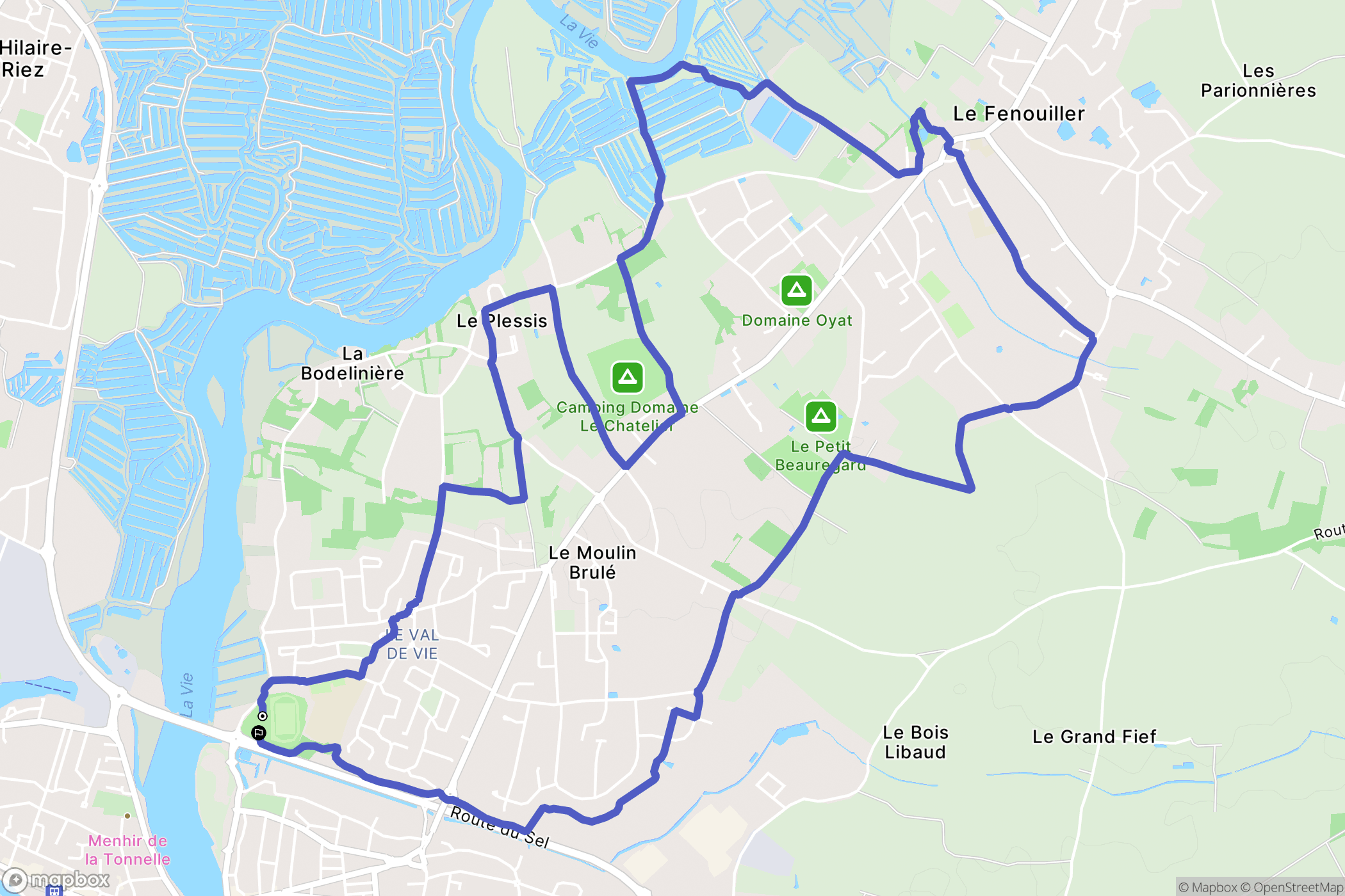 Saint-Gilles-Croix-de-Vie : carte du parcours de randonnée - France