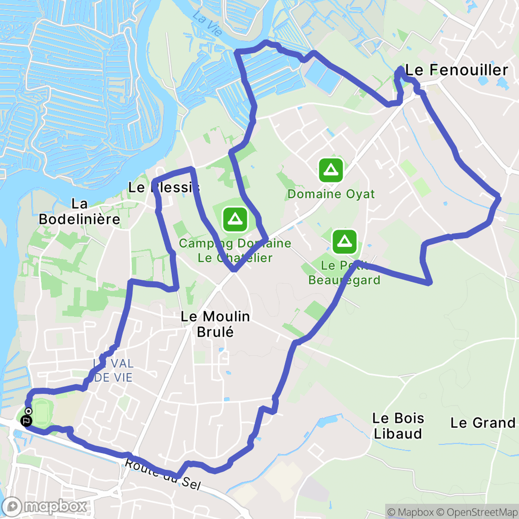 Saint-Gilles-Croix-de-Vie : carte du parcours de randonnée - France