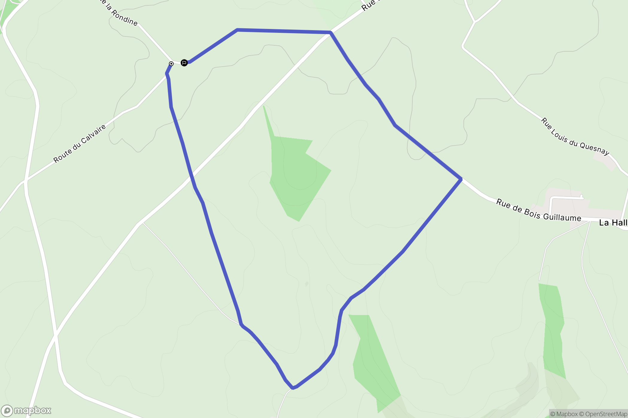 La Chapelle-Saint-Ouen : carte du parcours de randonnée - France