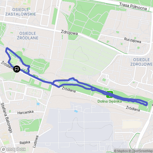 Zielona Góra: mapa trasy - Poland