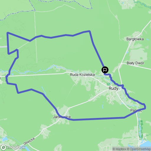 Rudy: mapa trasy - Poland