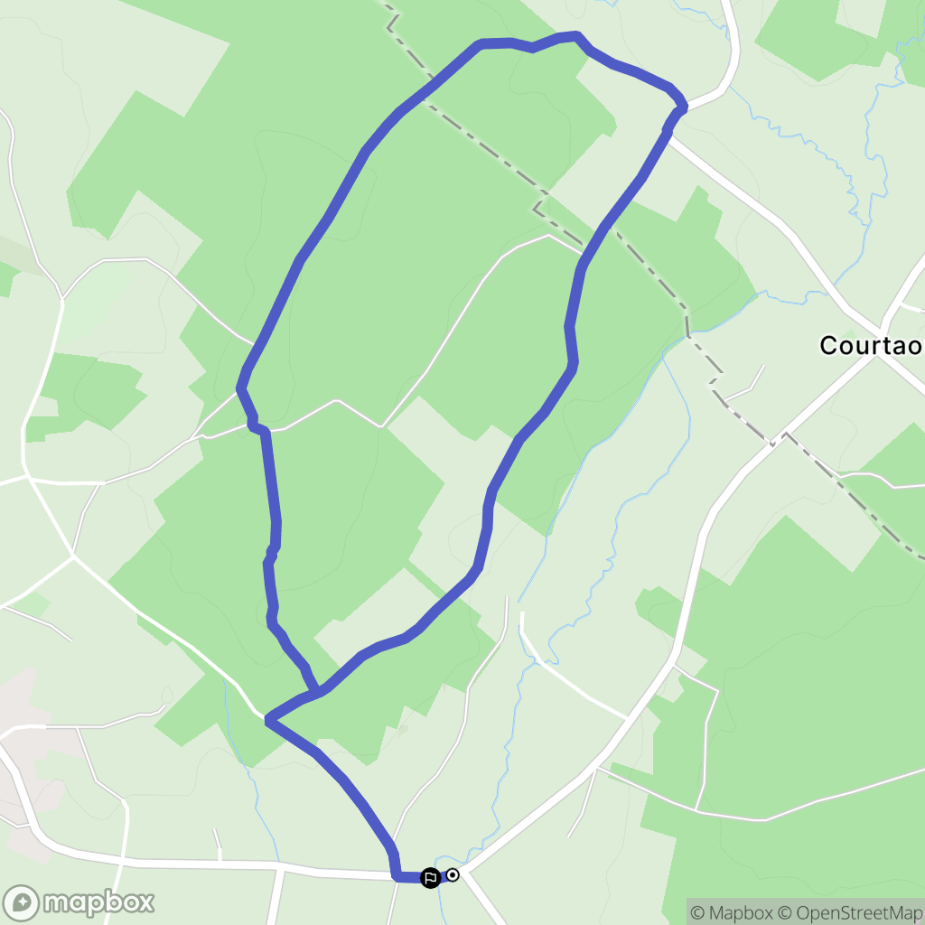 Soumaintrain : carte du parcours de randonnée - France