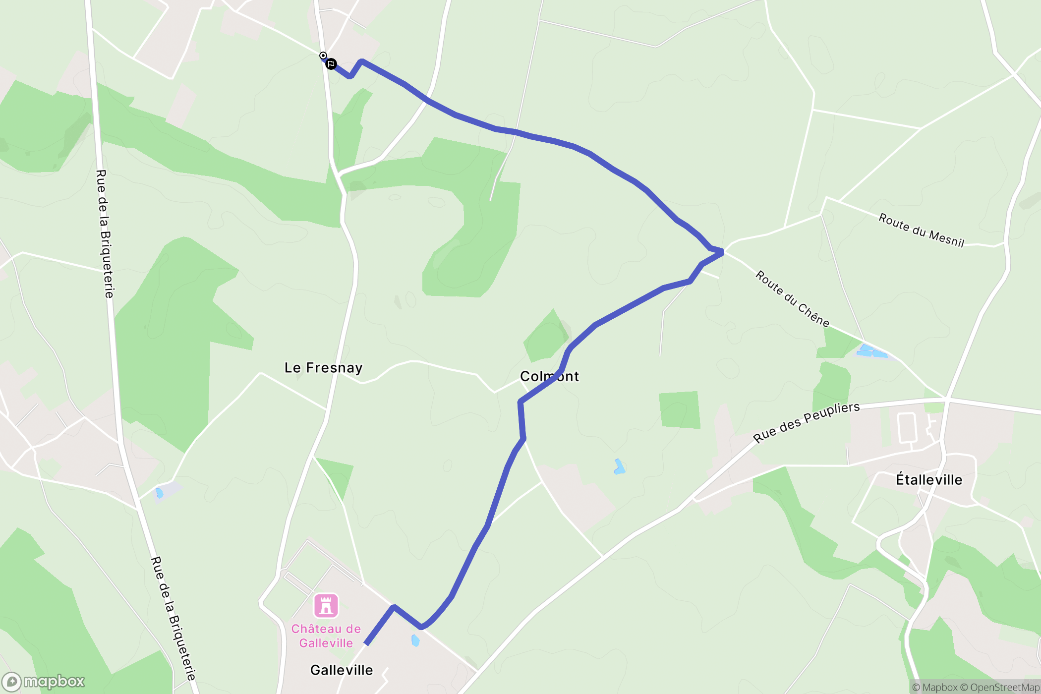 Fultot : carte du parcours de randonnée - France