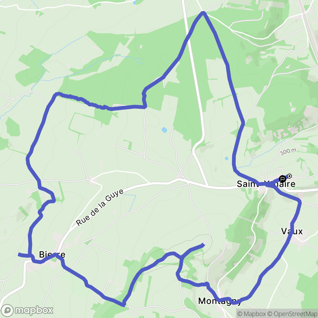 Bonnay-Saint-Ythaire : carte du parcours de randonnée - France