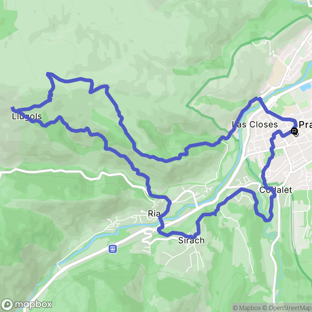 Prades : carte du parcours de randonnée - France