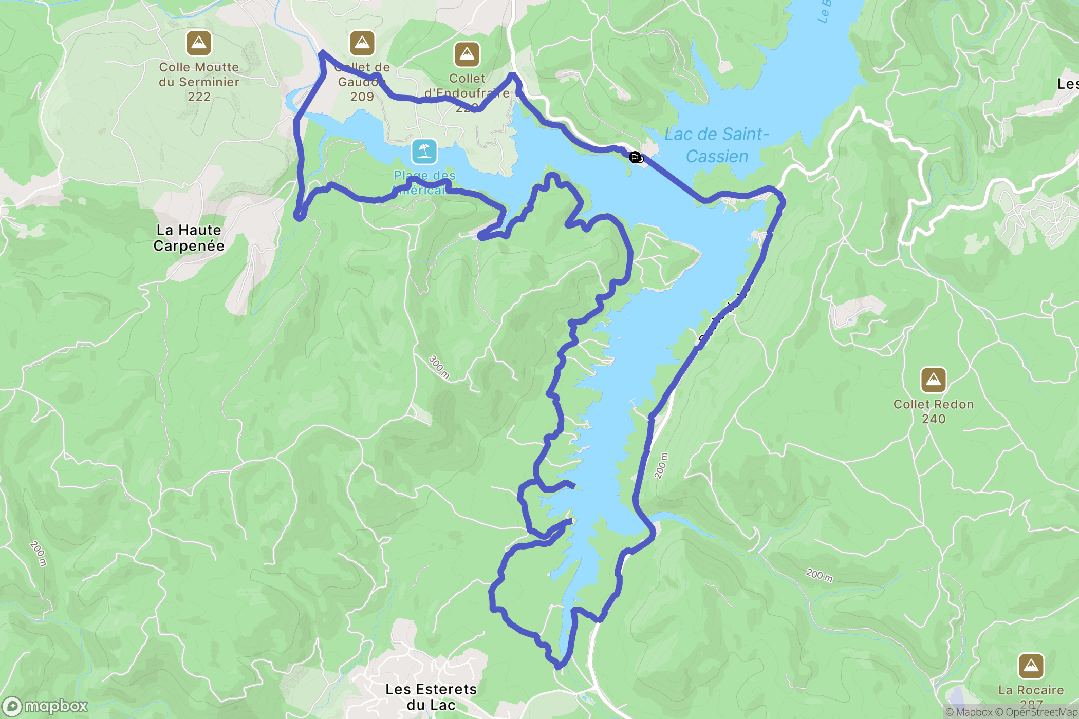 Montauroux : carte du parcours de randonnée - France