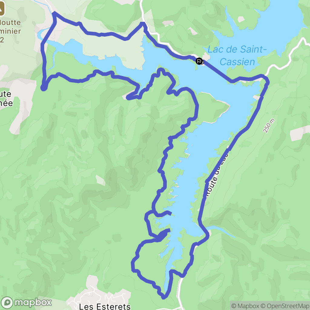 Montauroux : carte du parcours de randonnée - France