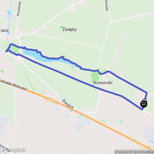 Komorniki: mapa trasy - Poland