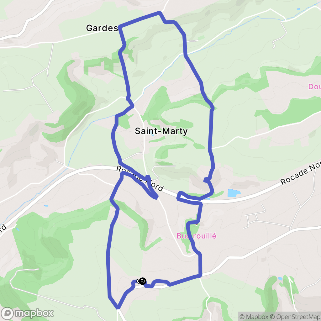 Foulayronnes : carte du parcours de randonnée - France