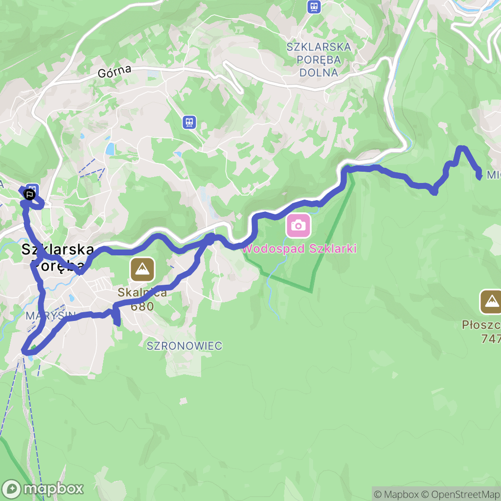 Szklarska Poręba: mapa trasy - Poland