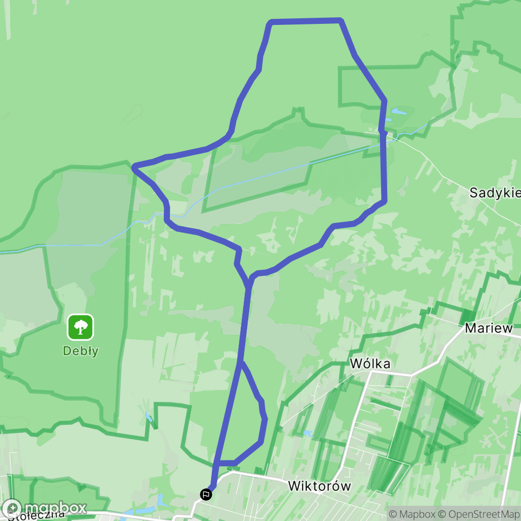 Zaborów: mapa trasy - Poland