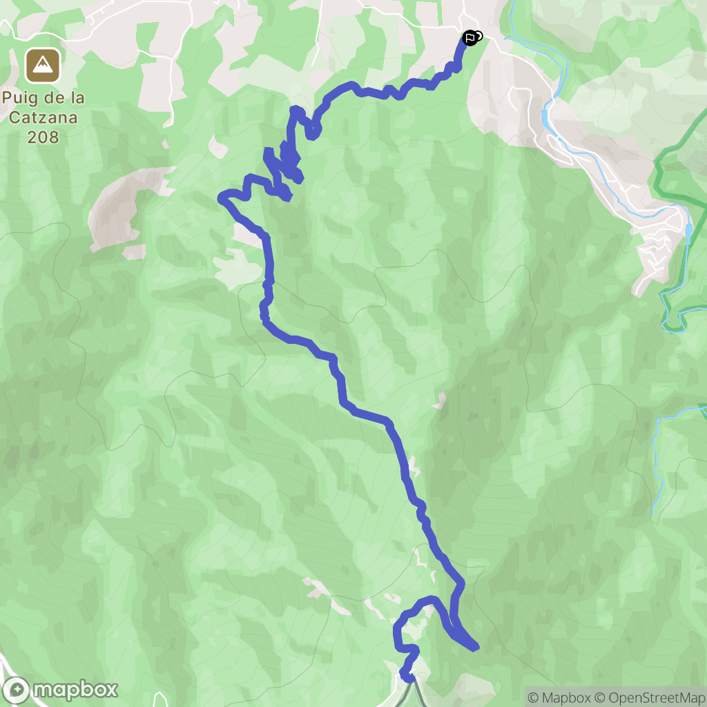 Sorède : carte du parcours de randonnée - France