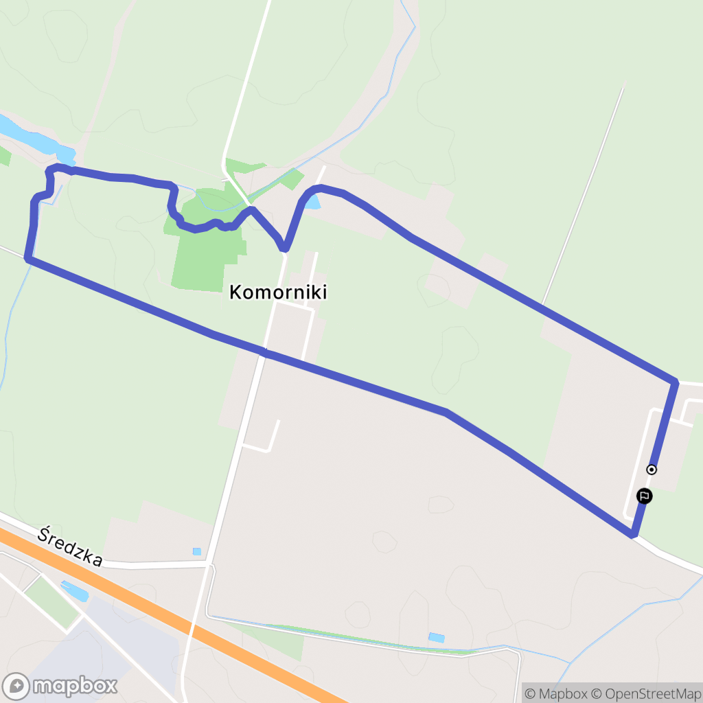 Komorniki: mapa trasy - Poland